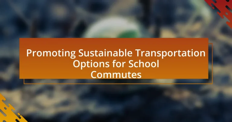 Promoting Sustainable Transportation Options for School Commutes