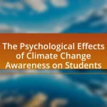 The Psychological Effects of Climate Change Awareness on Students