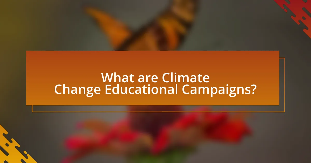 What are Climate Change Educational Campaigns?