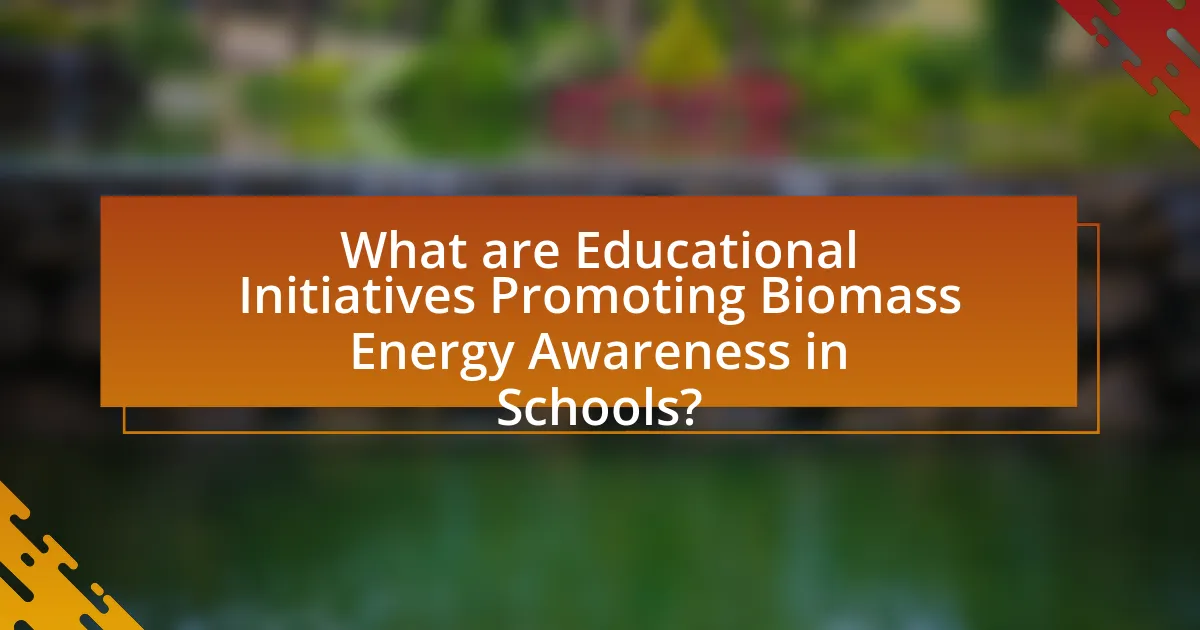 What are Educational Initiatives Promoting Biomass Energy Awareness in Schools?