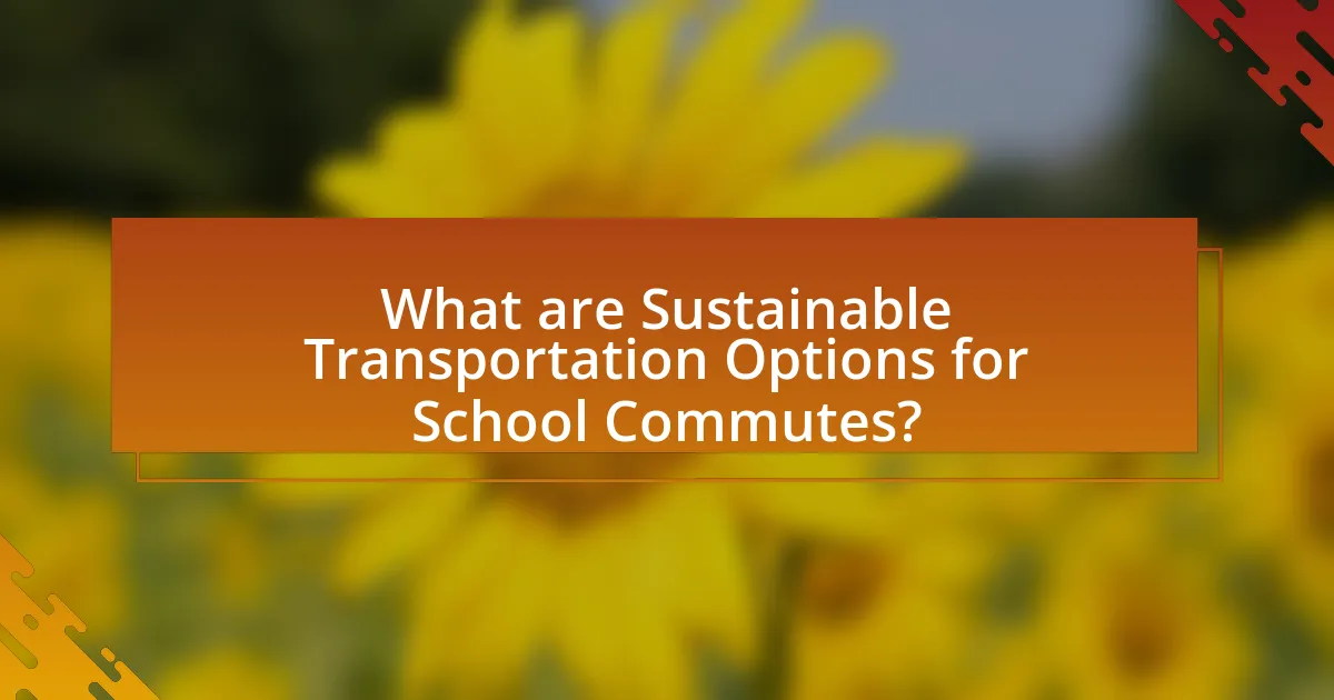 What are Sustainable Transportation Options for School Commutes?