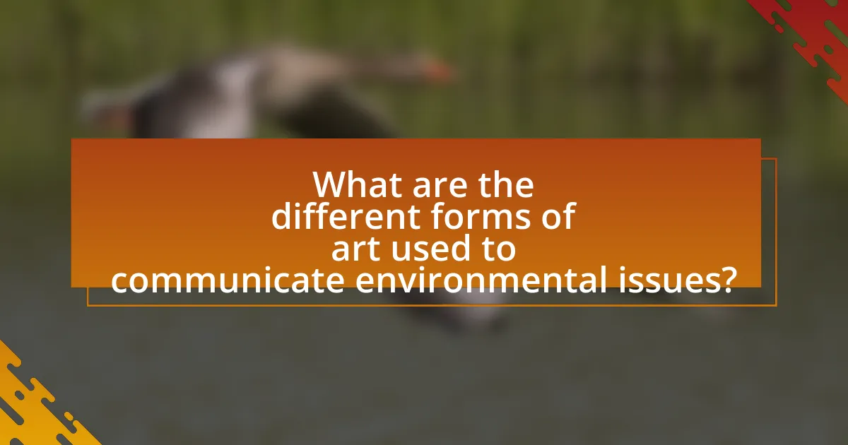 What are the different forms of art used to communicate environmental issues?